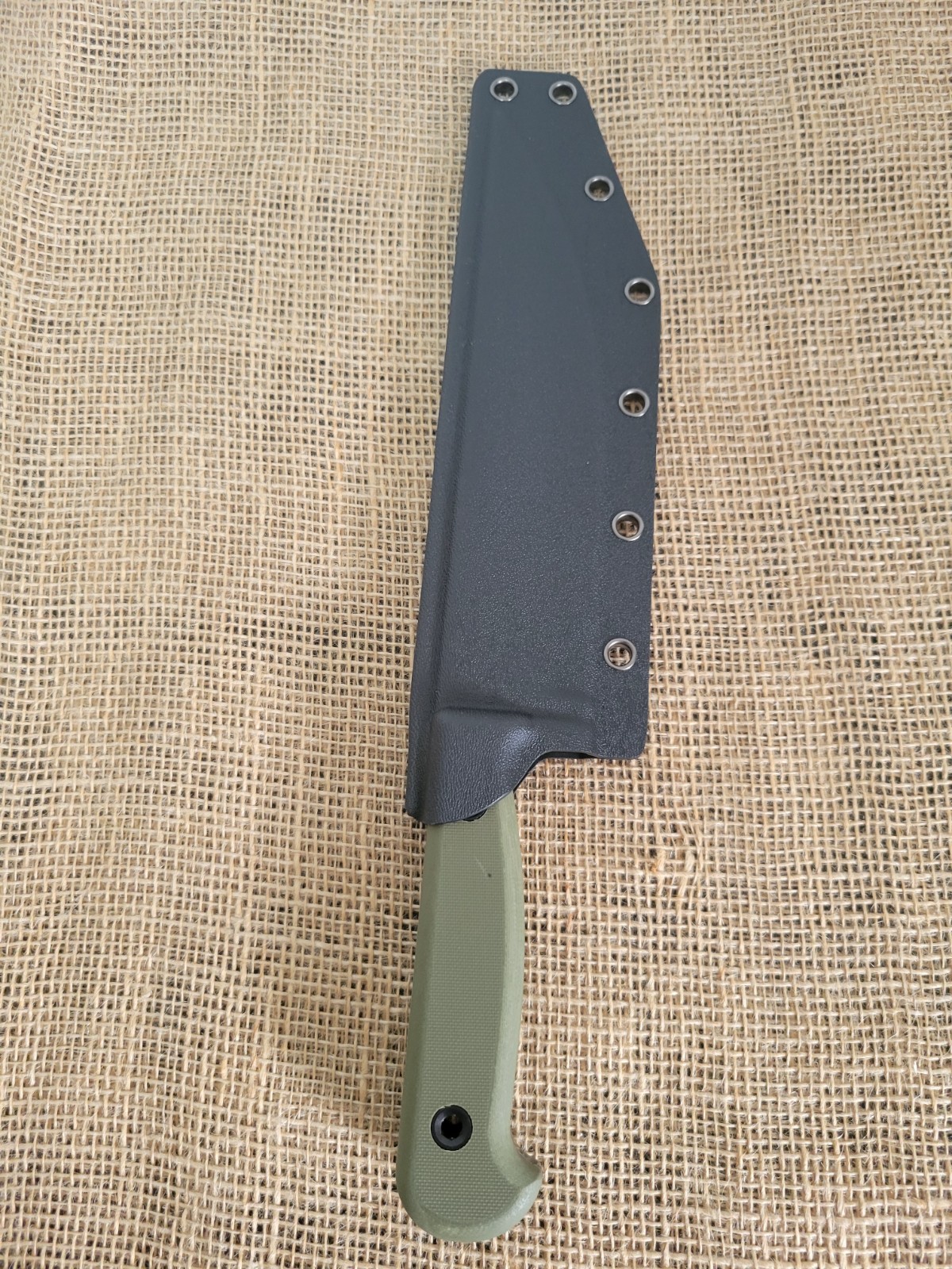 Station IX The Partisan Fixed Knife 8″ 1095HC Steel Blade Green Micarta Handle