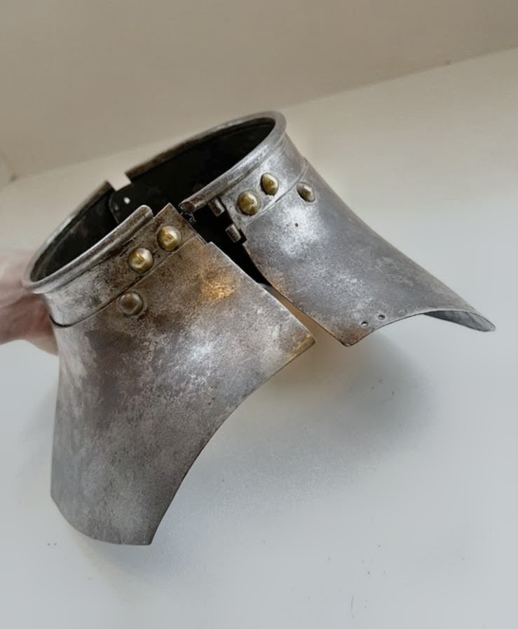 antique Close Helmet Armor Armour Complete Gorget XVI XVII Century