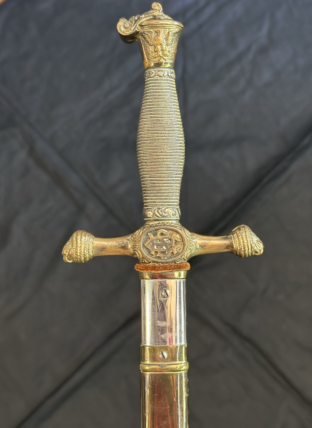UNITED STATES MILITARY CADET SWORD WITH SCABBARD & SHEATH