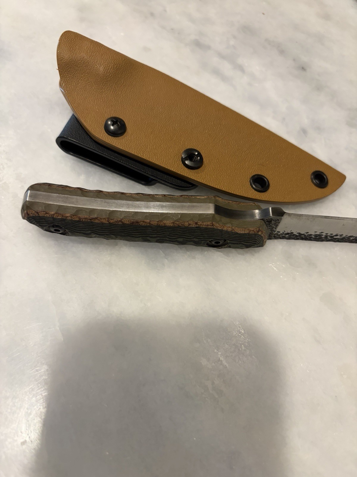 USA custom handmade bushcraft knife fixed blade outdoor hunting knife G10 kydex