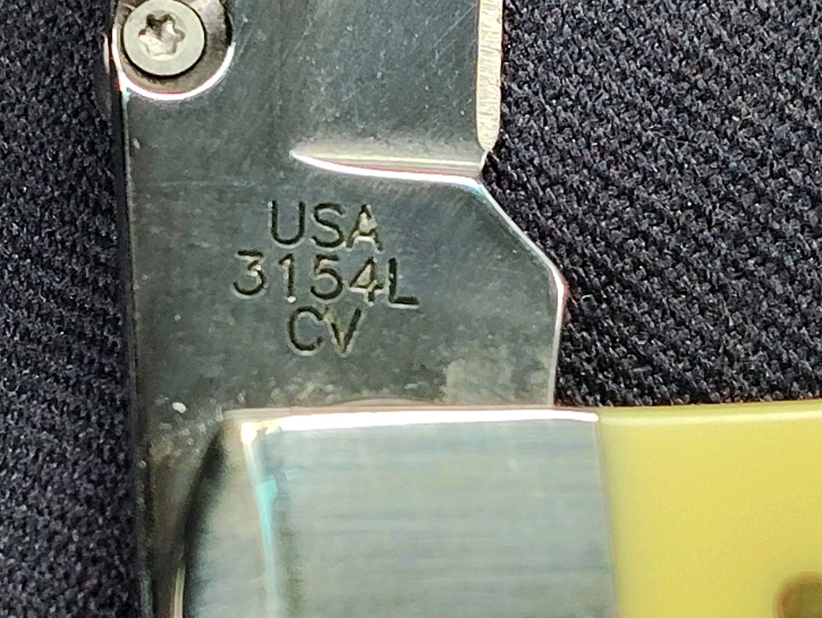 Case Tested XX USA, 3154L CV, Trapperlock,Yellow Synthetic Handles, W/ Box, Mint