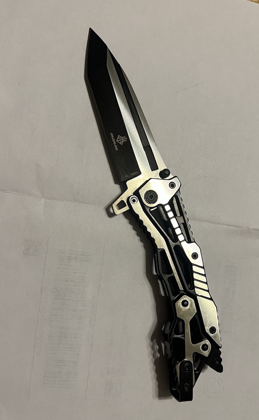JinJunLang JL16011L Tanto Folding Knife 440C Steel Tactical Pocket EDC