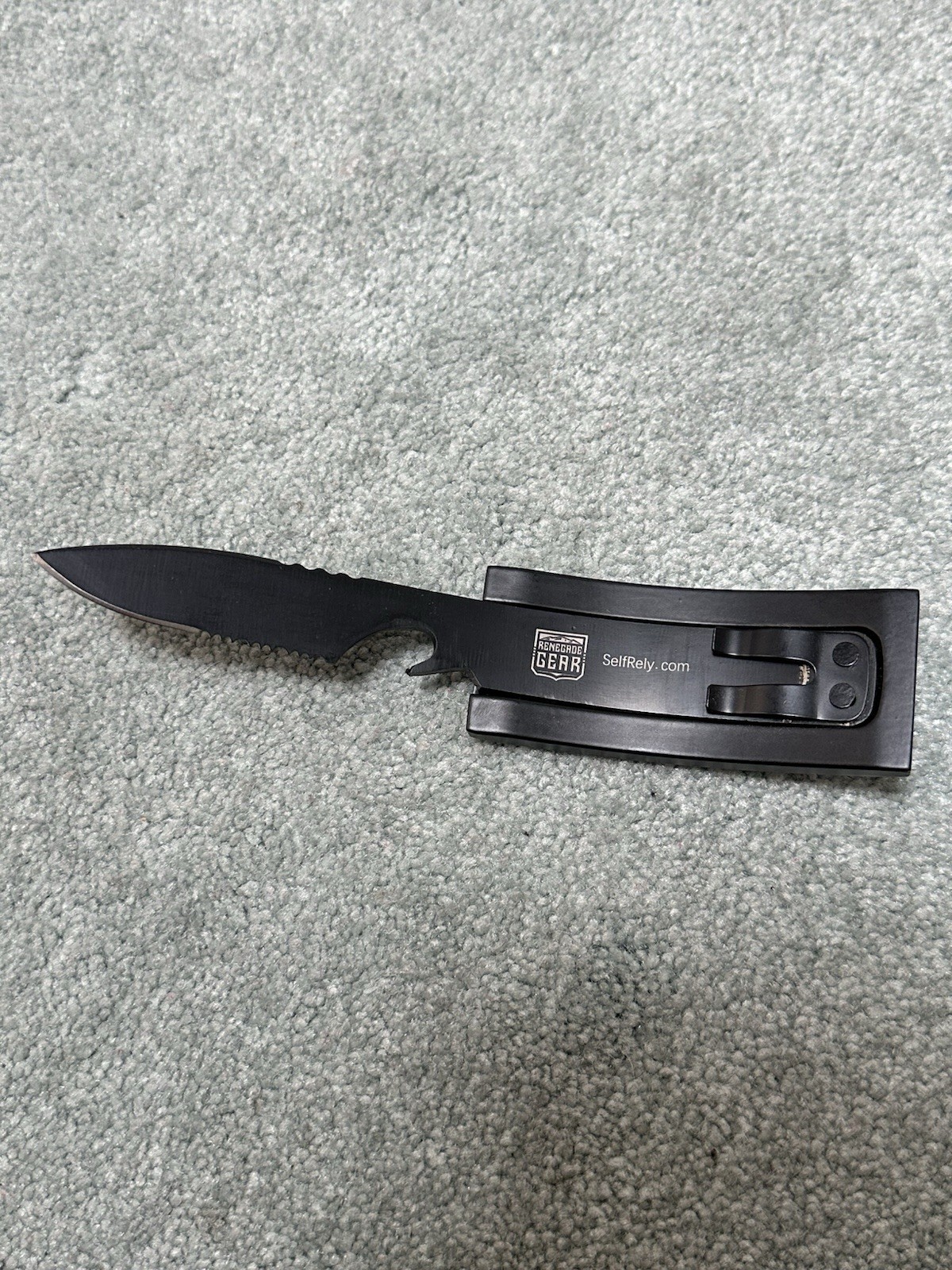 Belt knife ✅Renegade Gear Self Rely Black , 1 Blade 2.75in security
