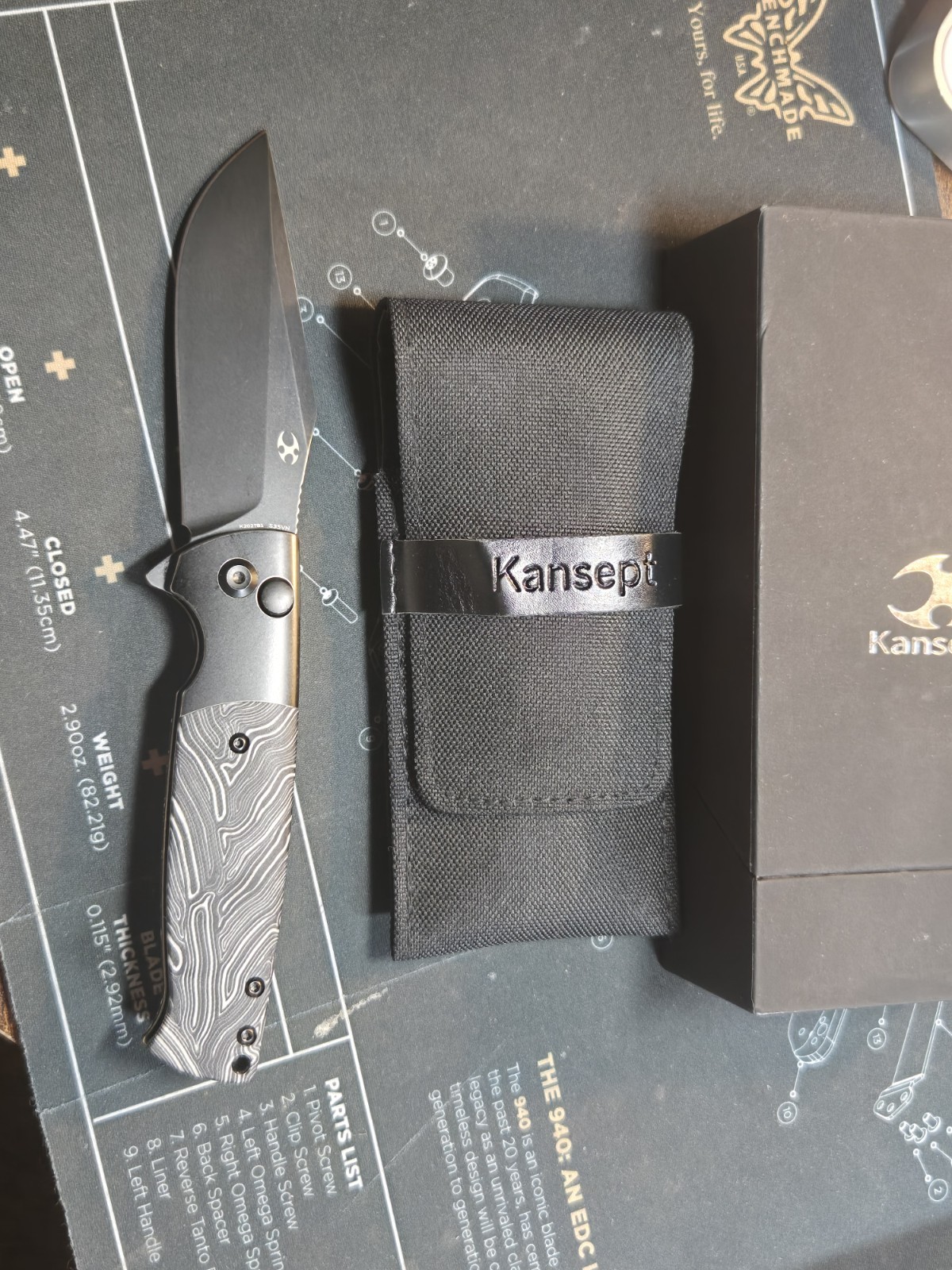 Kansept Shikari SBL Pocketknife CPM S35VN Drop Point Titanium Handle Liner Lock