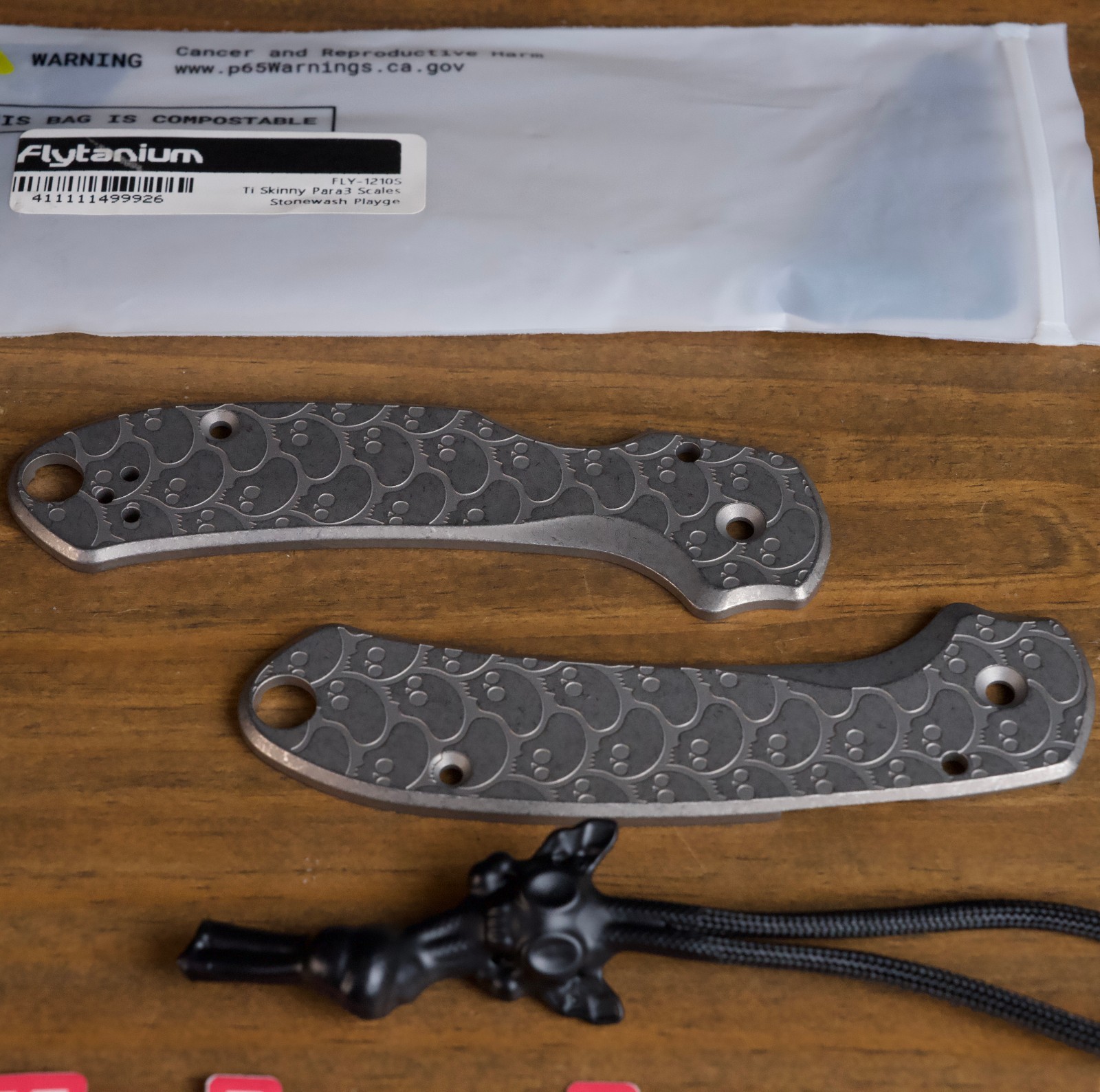 Flytanium x Playge Ti Skinny Para 3 Scales Stonewash Titanium ✅ Trusted Seller