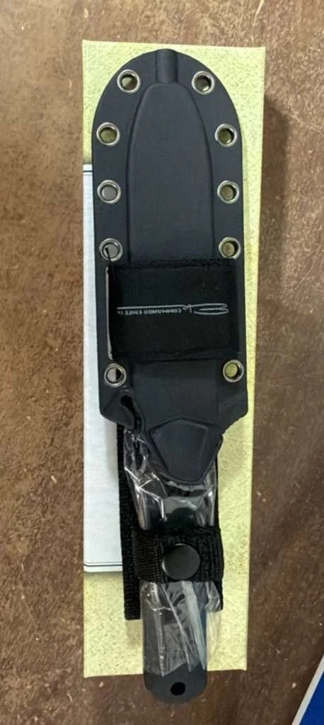 Ka-Bar Ek Commando Short Clip Point Fixed Blade Knife (5.06″ Black) EK50 *New*