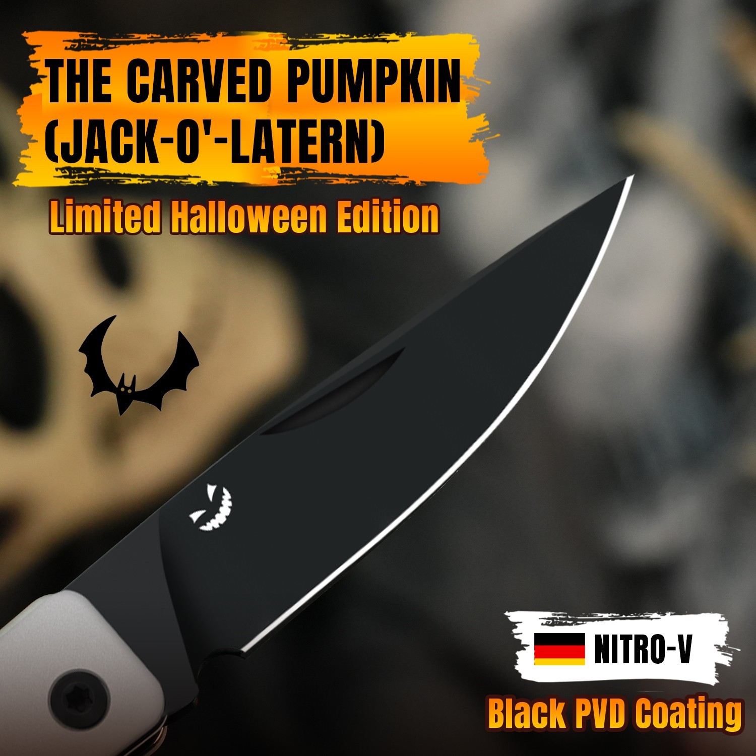 Kizer Little Grand Folding Knife Nitro-V Blade Aluminum&Carbon Handle Halloween