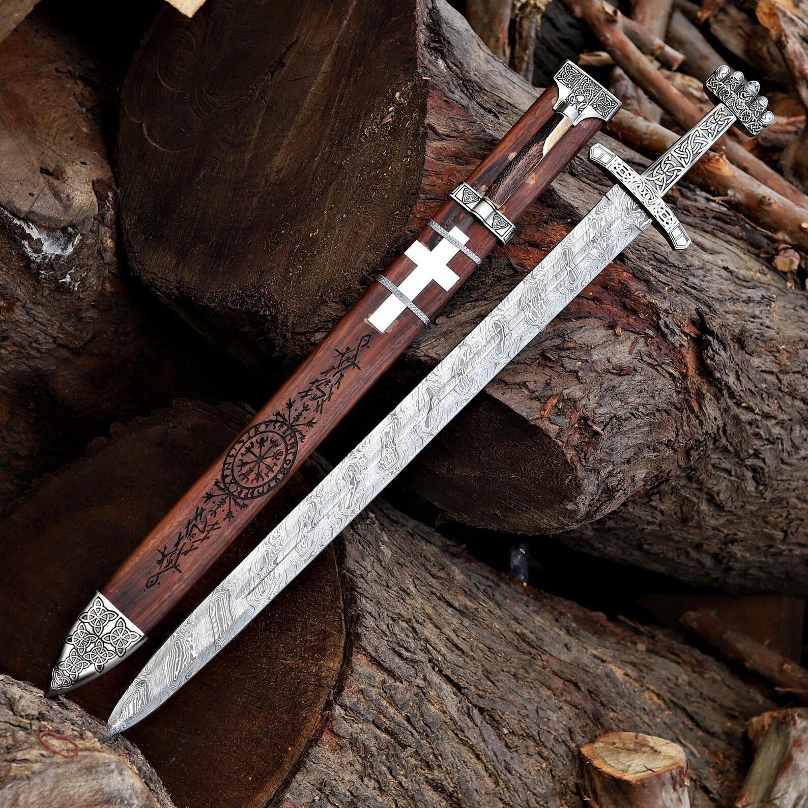 Handmade Ragnar Viking Sword Norse Sword Replica Sword Historical Collectible