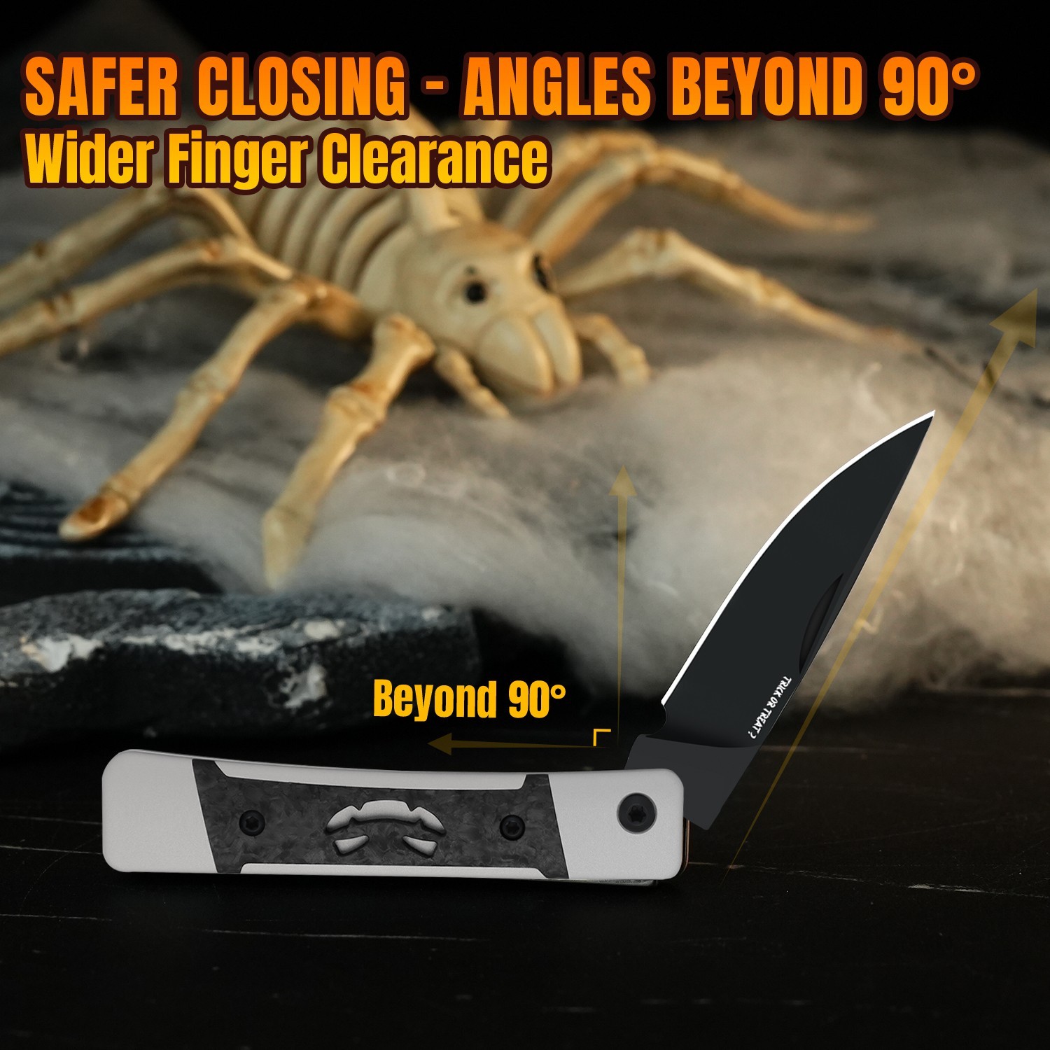 Kizer Little Grand Folding Knife Nitro-V Blade Aluminum&Carbon Handle Halloween