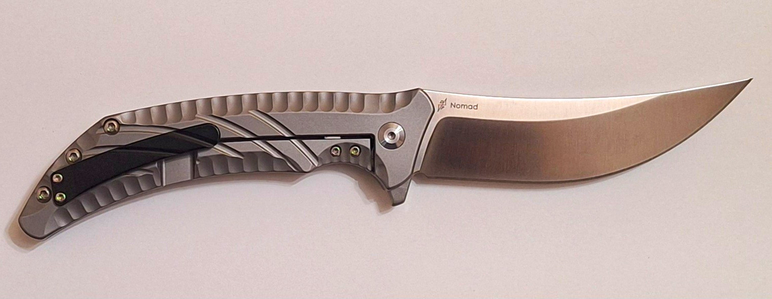 NEW Kizer Nomad Ki4482A1 S35VN Blade Gray Titanium Handle Frame Lock Clip Point