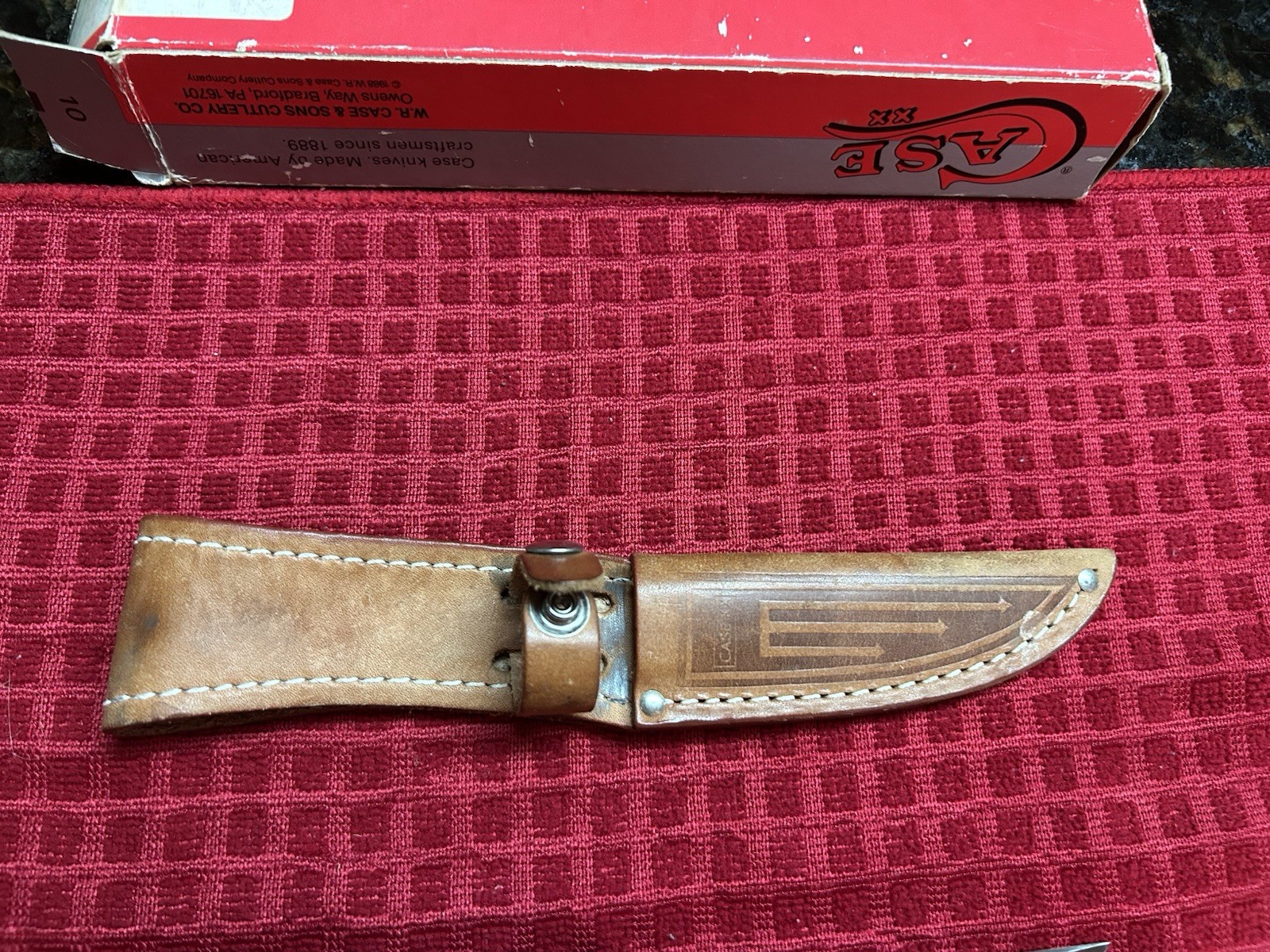 Case XX, 3 FINN SS, 1992, Fixed Blade Knife, With Leather Sheath, Original Box