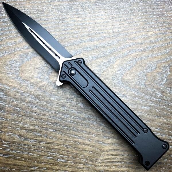 8″ TAC FORCE SPRING FOLDING Open ASSISTED STILETTO TACTICAL KNIFE Blade Pocket