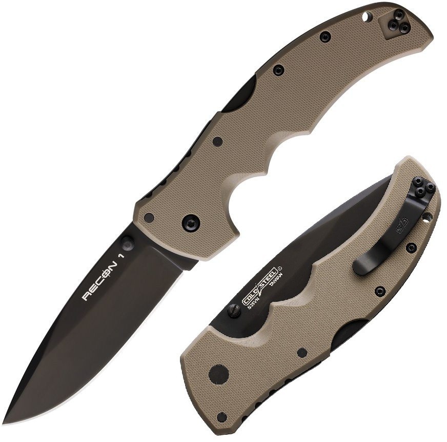 Cold Steel Recon 1 Lockback Folding Knife 4″ CPM S35VN Steel Blade G10 Handle