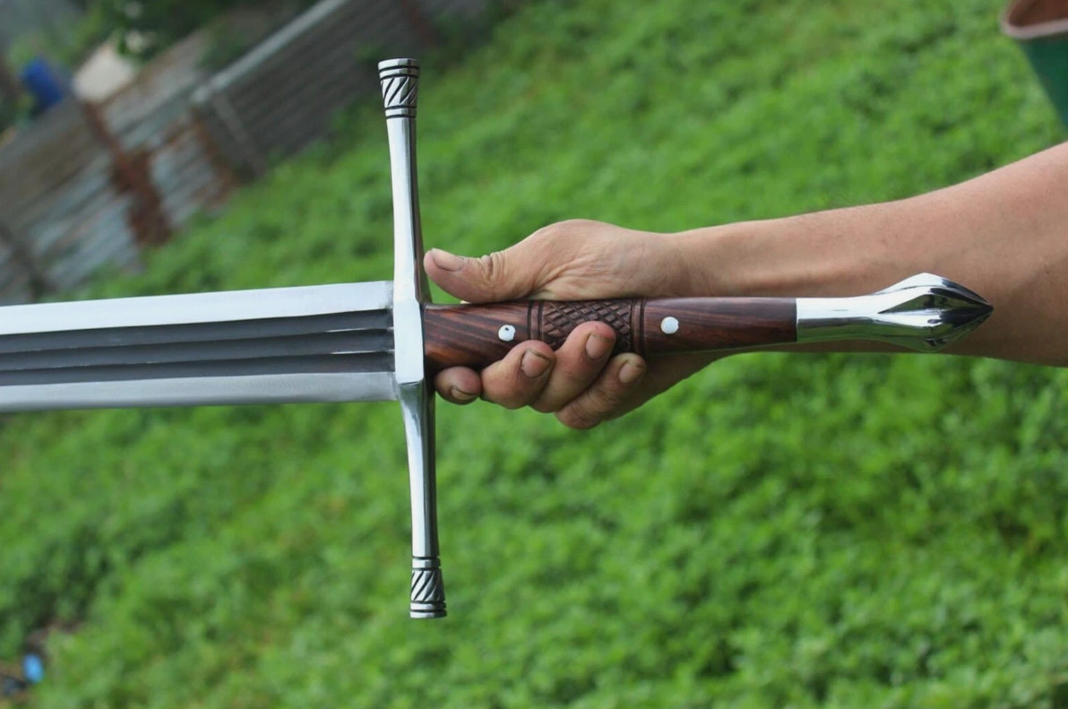Carbon Steel Hand Forged Viking Sword Battle Ready Medieval Sword With Scabbard