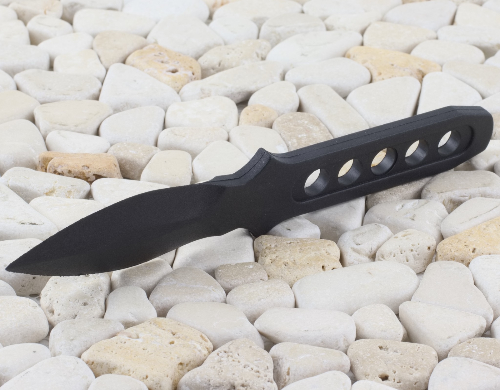 CIA Sticker Fixed Blade Knife Non Metal OnePiece Construction Black Sheath M4257