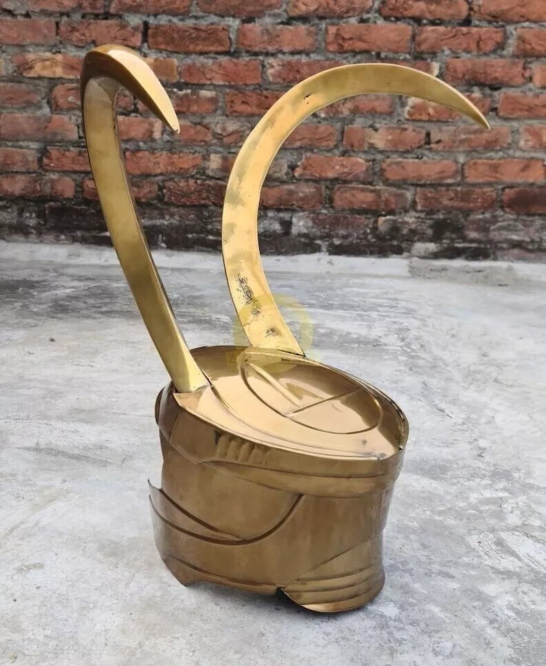 Collectible Helmet Golden Laufeysn Loki Helmet Cosplay Metal Replica