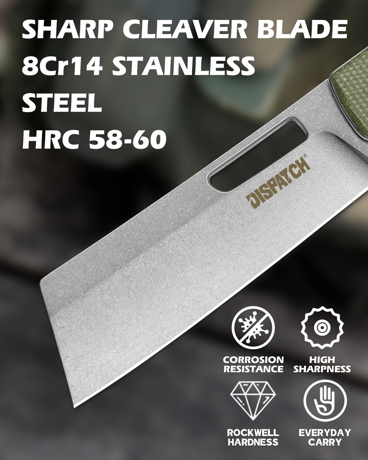 Pocket Knife with Clip,EDC Tactical Folding Knife ,Micarta Handle