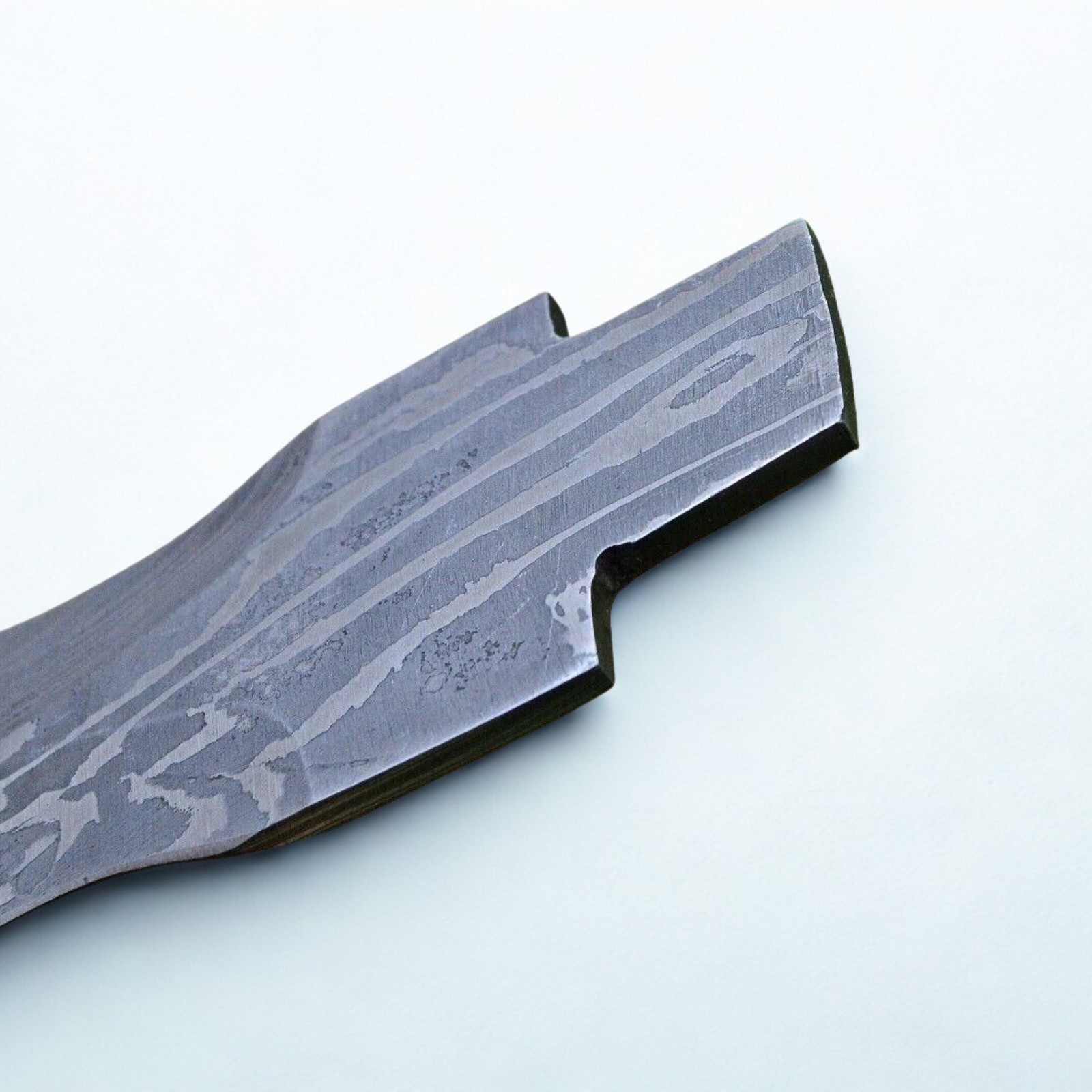 11″ Hand Forged Damascus Steel Wavy Dagger Blank Blade Knife Making Bushcraft
