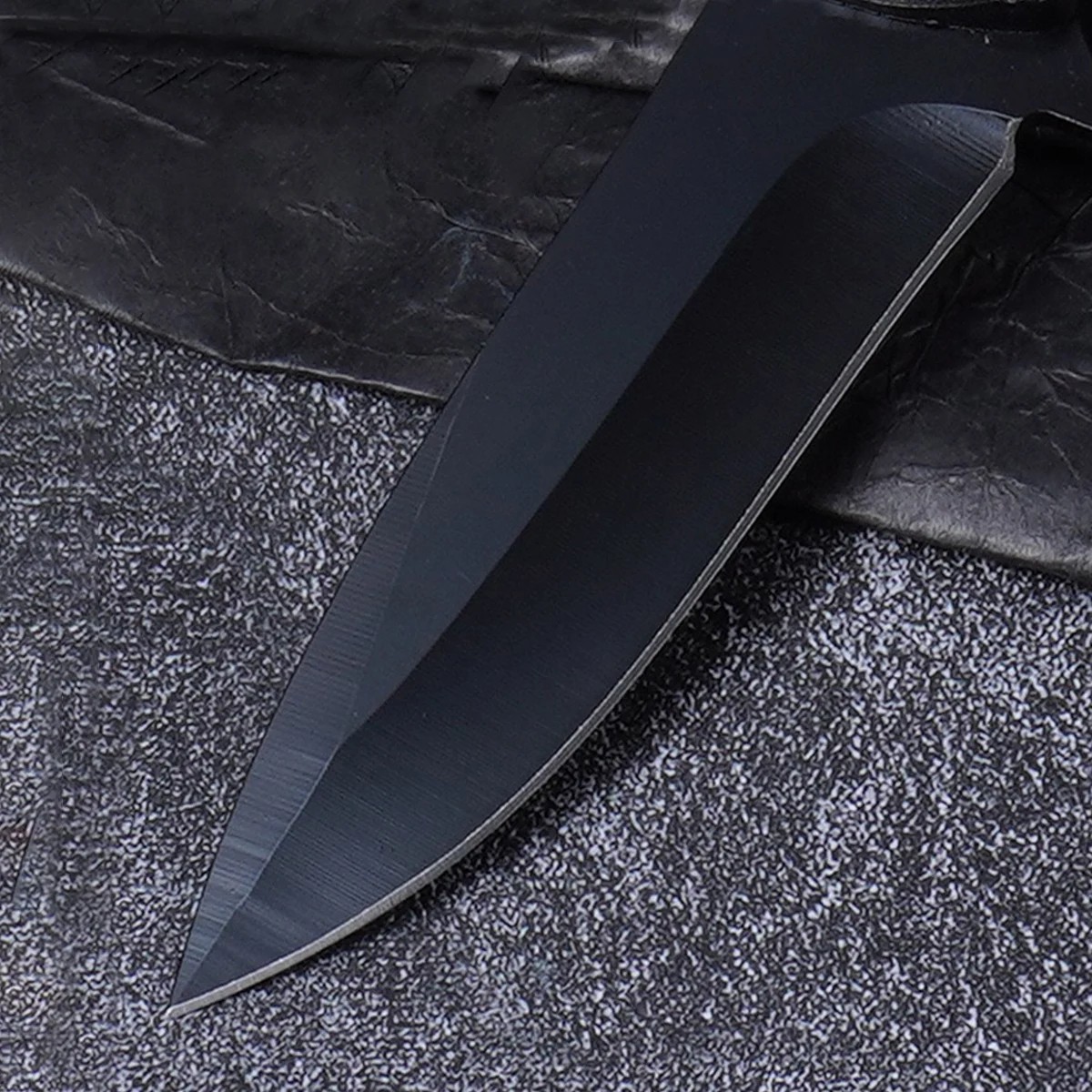 Black Tactical High Hardness Fixed Blade Knife Hunting Camping Knife with Sheath