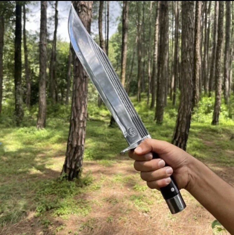 Custom Handmade Carbon Steel Blade Tactical Bowie Knife | Hunting Knife Camping