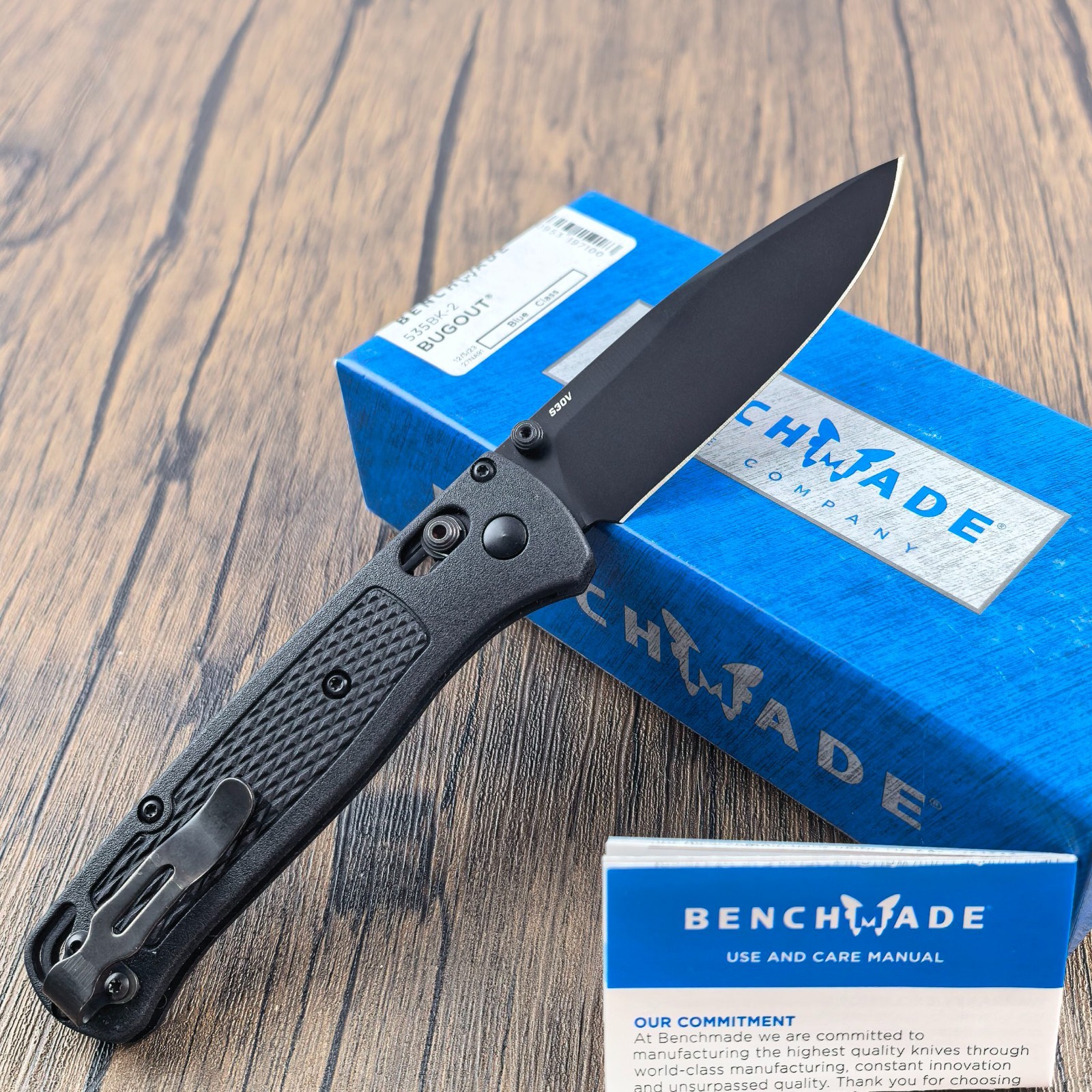 Benchmade-Knives Bugout-Black CF-Elite Handle CPM-S30V-Steel Knives(535BK-2)