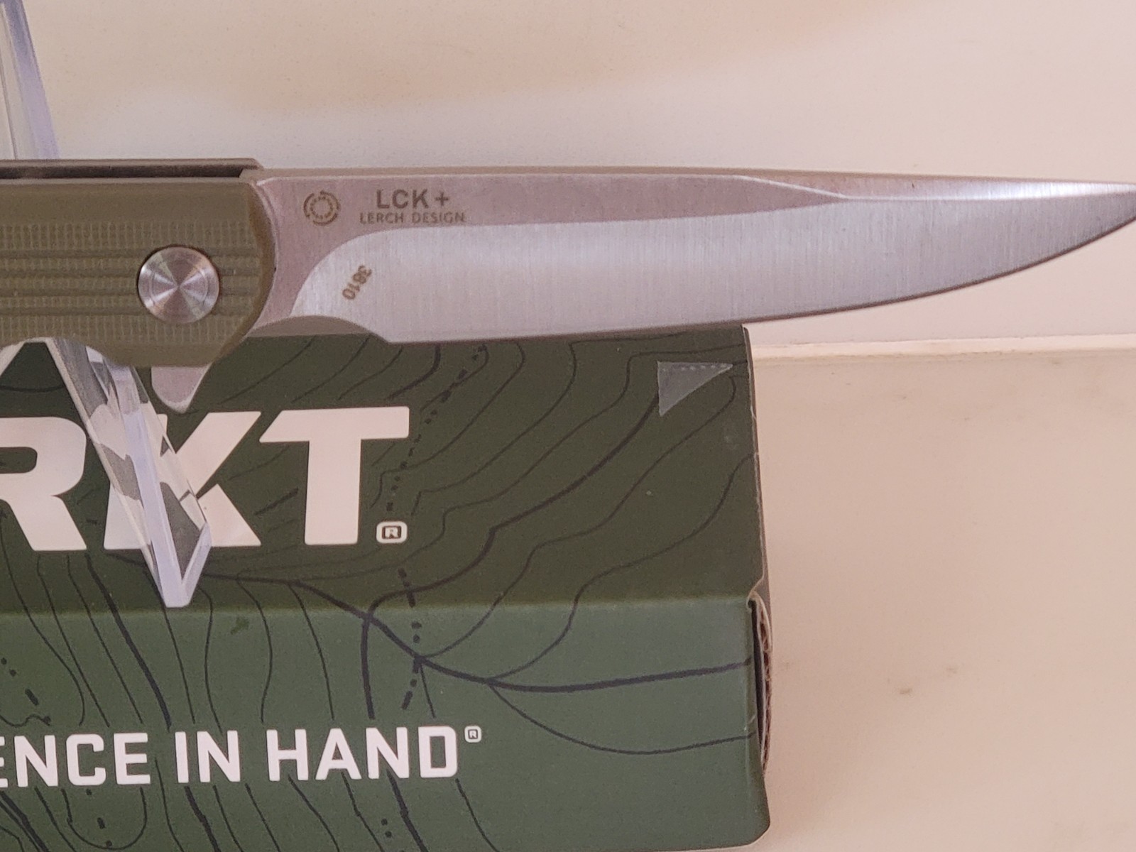 CRKT LCK 3810 Green Handles Folding Pocket Knife Lerch Design USA NEW IN BOX