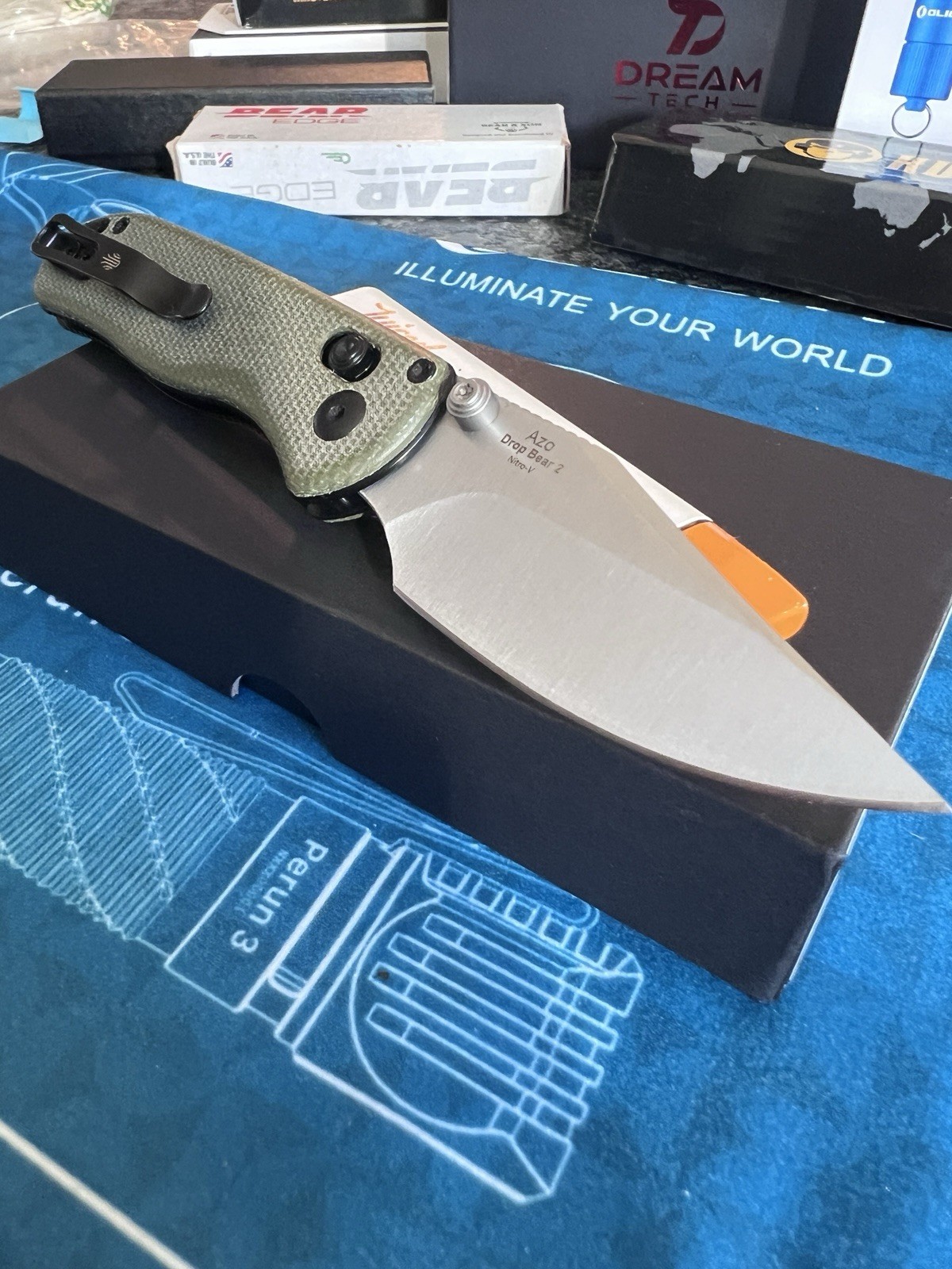 Kizer Drop Bear 2 Folding Pocket Knife Nitro-V Blade Micarta Handle V3619.2KC1