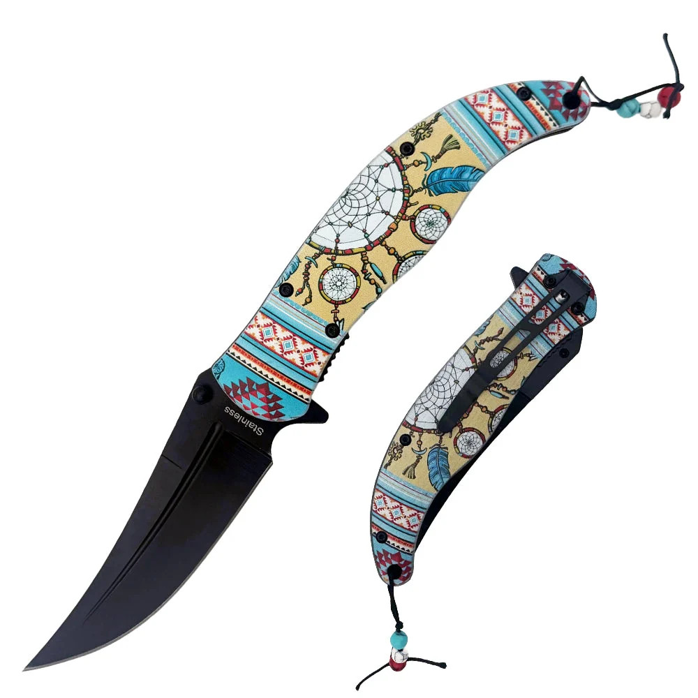 KN 1978 5″ Dreamcatcher Trailing Point Blade Outdoor Camping Tool Multifunctiona