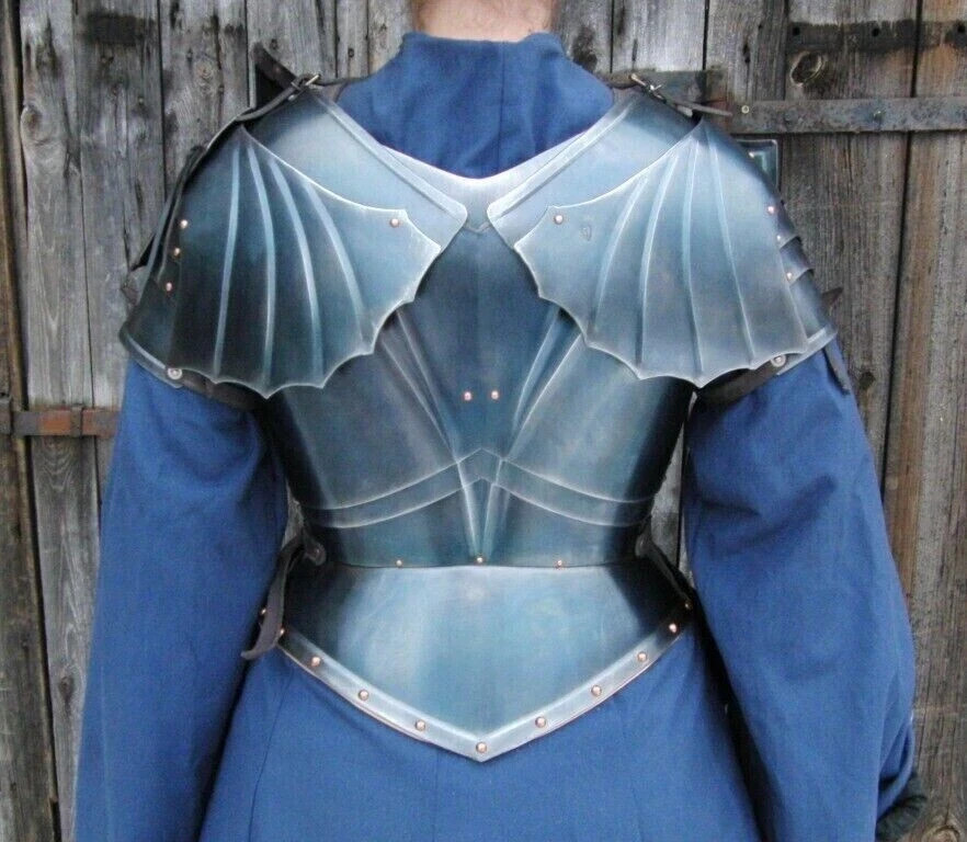Armor Steel Medieval Half Body Dark Lady Plate Armor Suit Cuirass