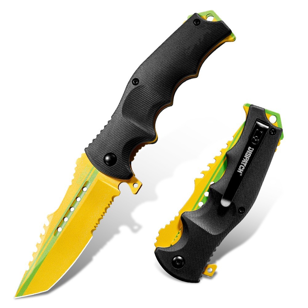 8″Spring Assisted Tactical Pocket Knife Folding Survival Hunting Knife with Clip