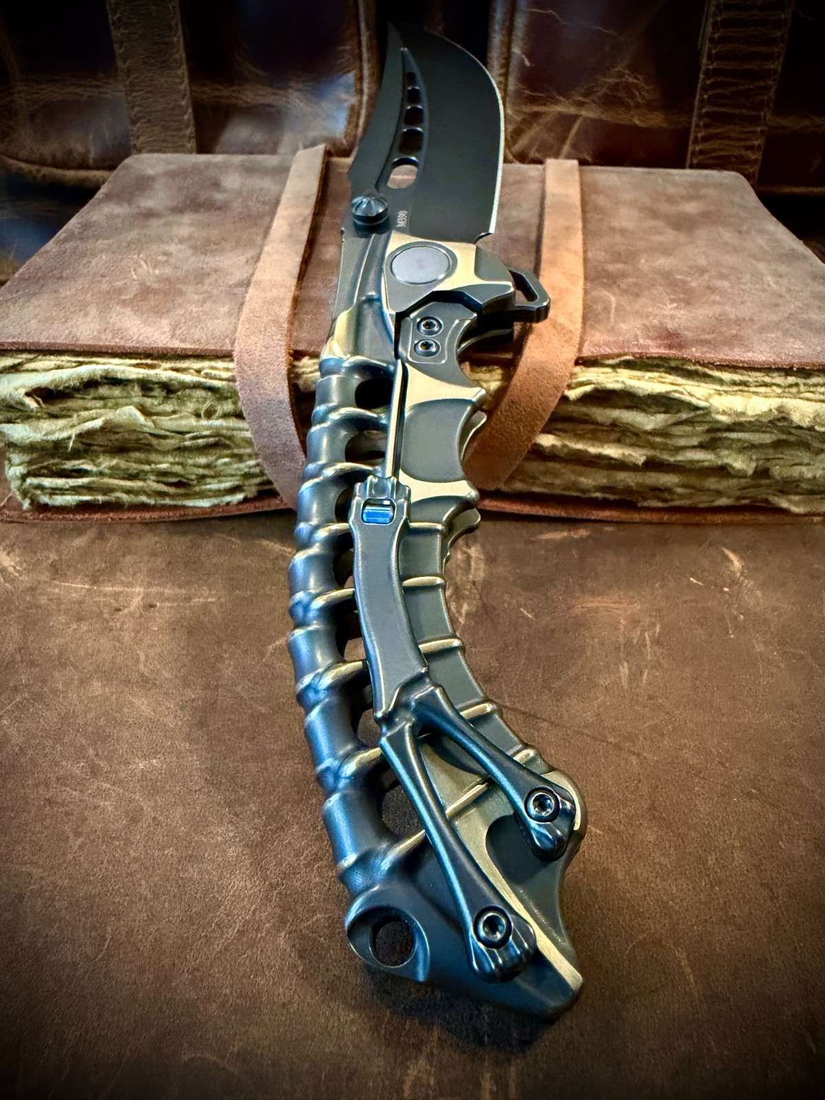 Andre De Villiers ADV Tactical M390 Scavenger Integral Titanium Folding Knife!
