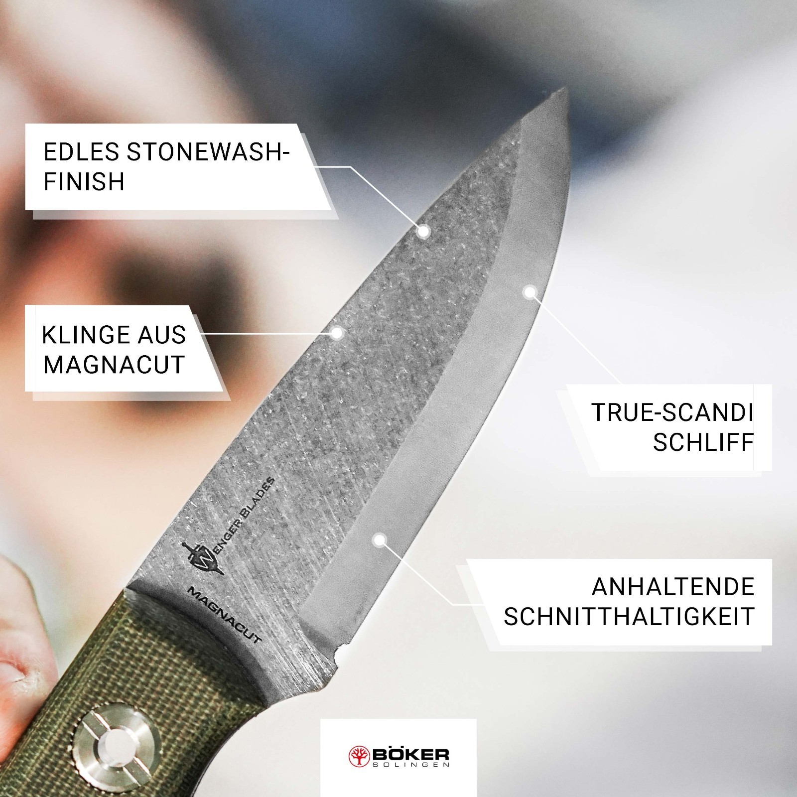 Boker Vigtig vs. Wild Fixed Knife 3.35″ MagnaCut Blade Micarta Handle ✔️ 121509