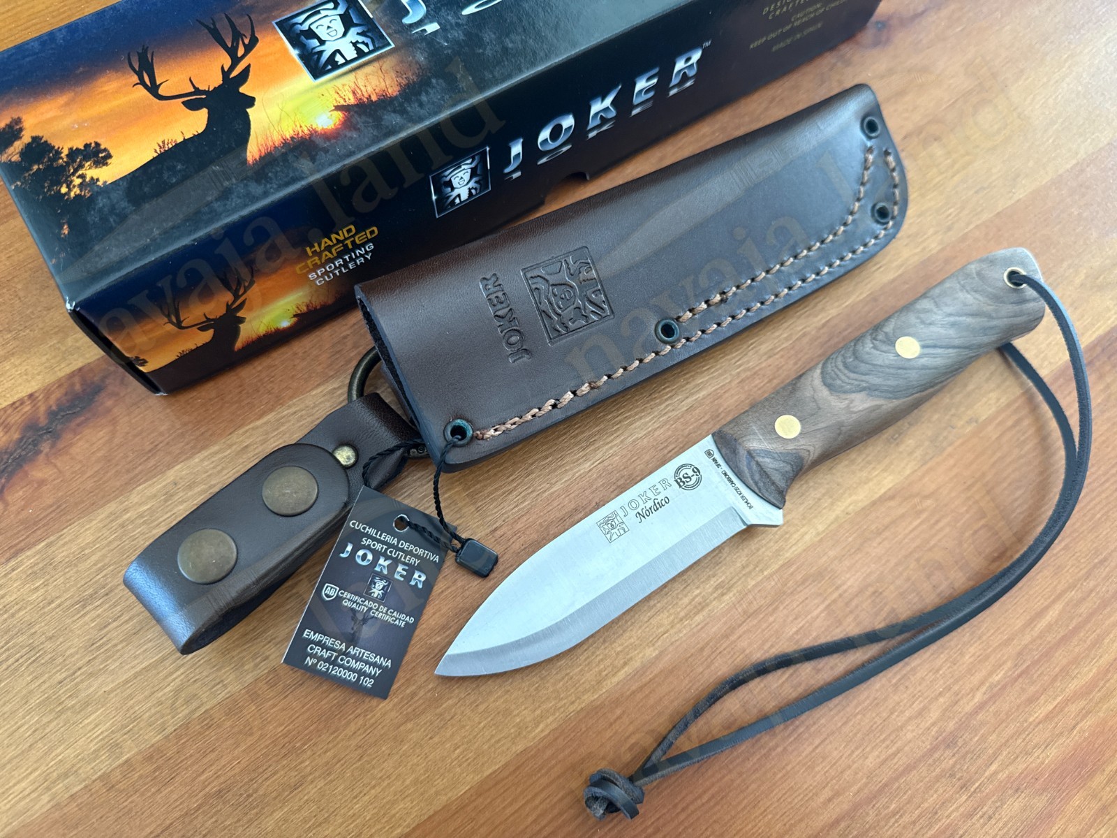 Joker Nordico Bushcraft Fixed Knife 3.9″ Böhler K720 Carbon Steel Walnut Handle