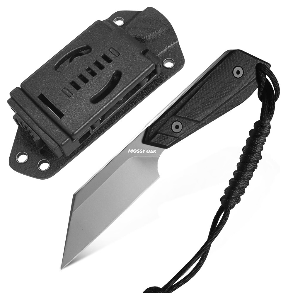 Mossy Oak 7.5″ Fixed Blade Knife Sandvik 14C28N Full Tang Hunting Knife W/Sheath
