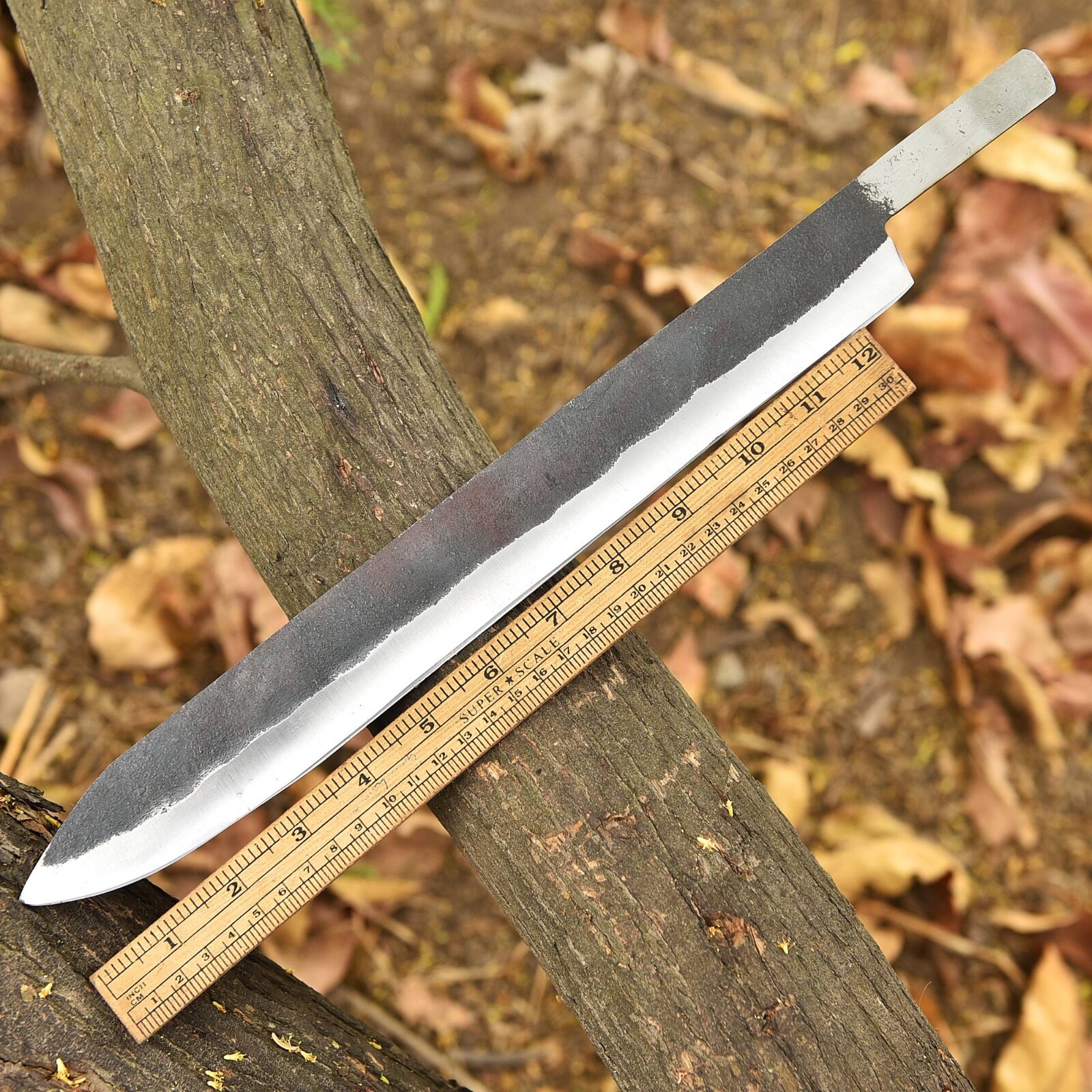 16″Custom Handmade Forged Carbon Steel Knife Blank Blade Install Your Own Handle