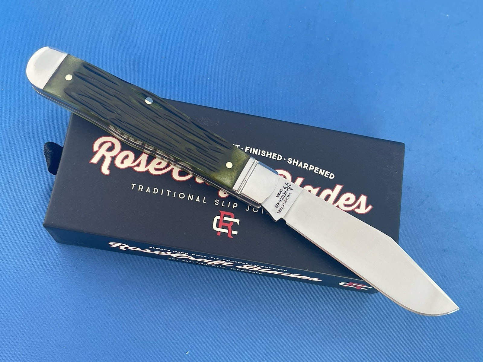 RoseCraft RCT026-VJB Cumberland River Coke Bottle Knife Vintage Bone