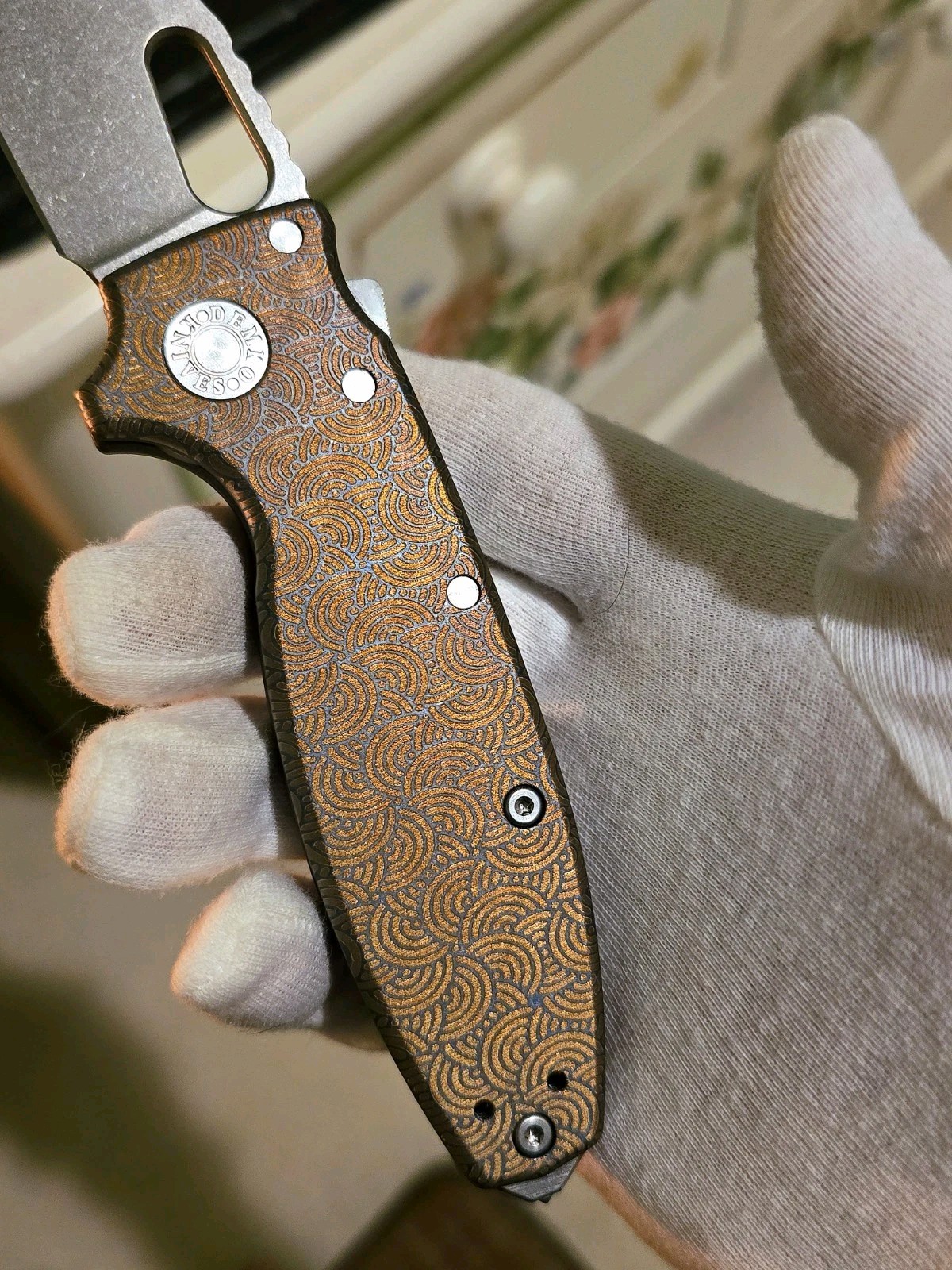 🌟RARE DEMKOxURBAN EXCLUSIVE! BLUE TITANIUM/BRONZE SEIGAIHA SHARK-A-TAC MAGNACUT