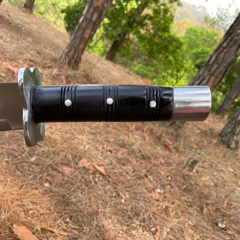 Custom Handmade D2 Tool Steel Blade Hunting Machete – Combat & Survival Knife
