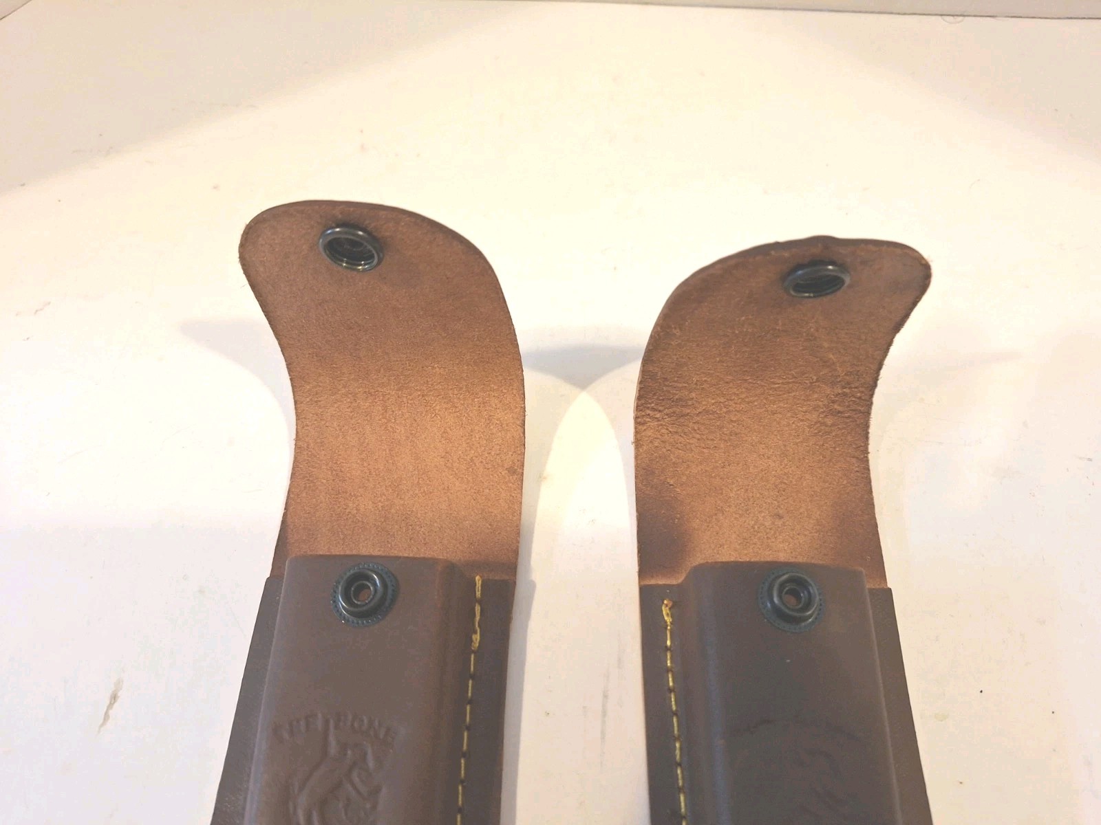 2 Brand New Well Constructed Genuine Leather Pocket Knife Sheaths-100’s SOLD