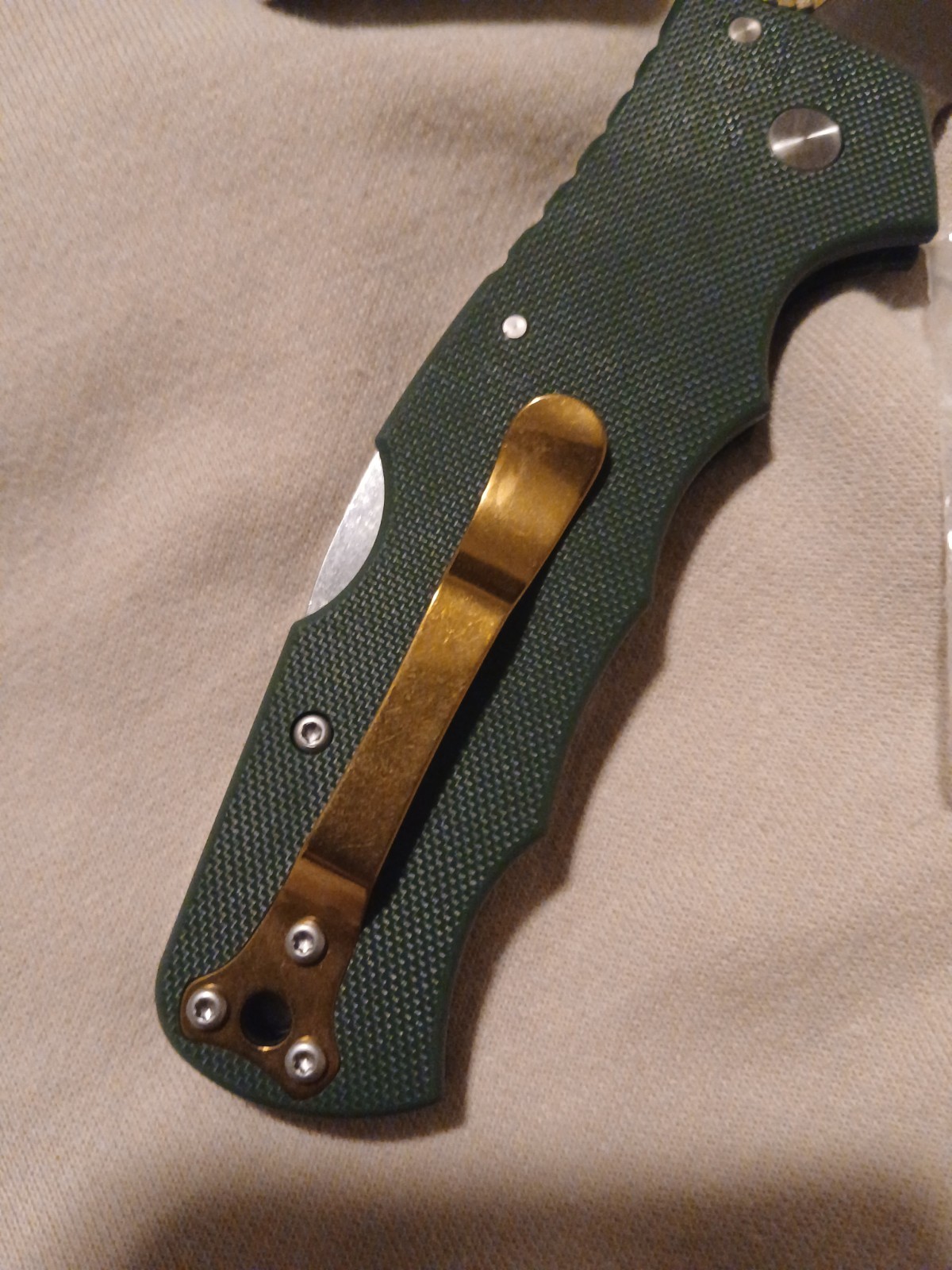 Cold Steel Golden Eye Clip Point S35vn G10 Green Handle Folding Knife