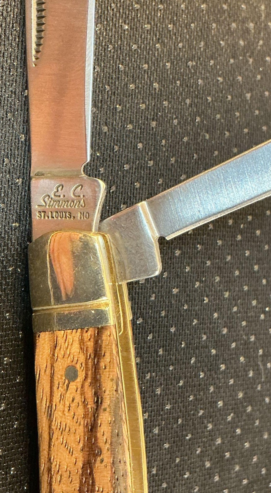 E C Simmons 4-Blade Pocket Knife Zebra Wood Handle China