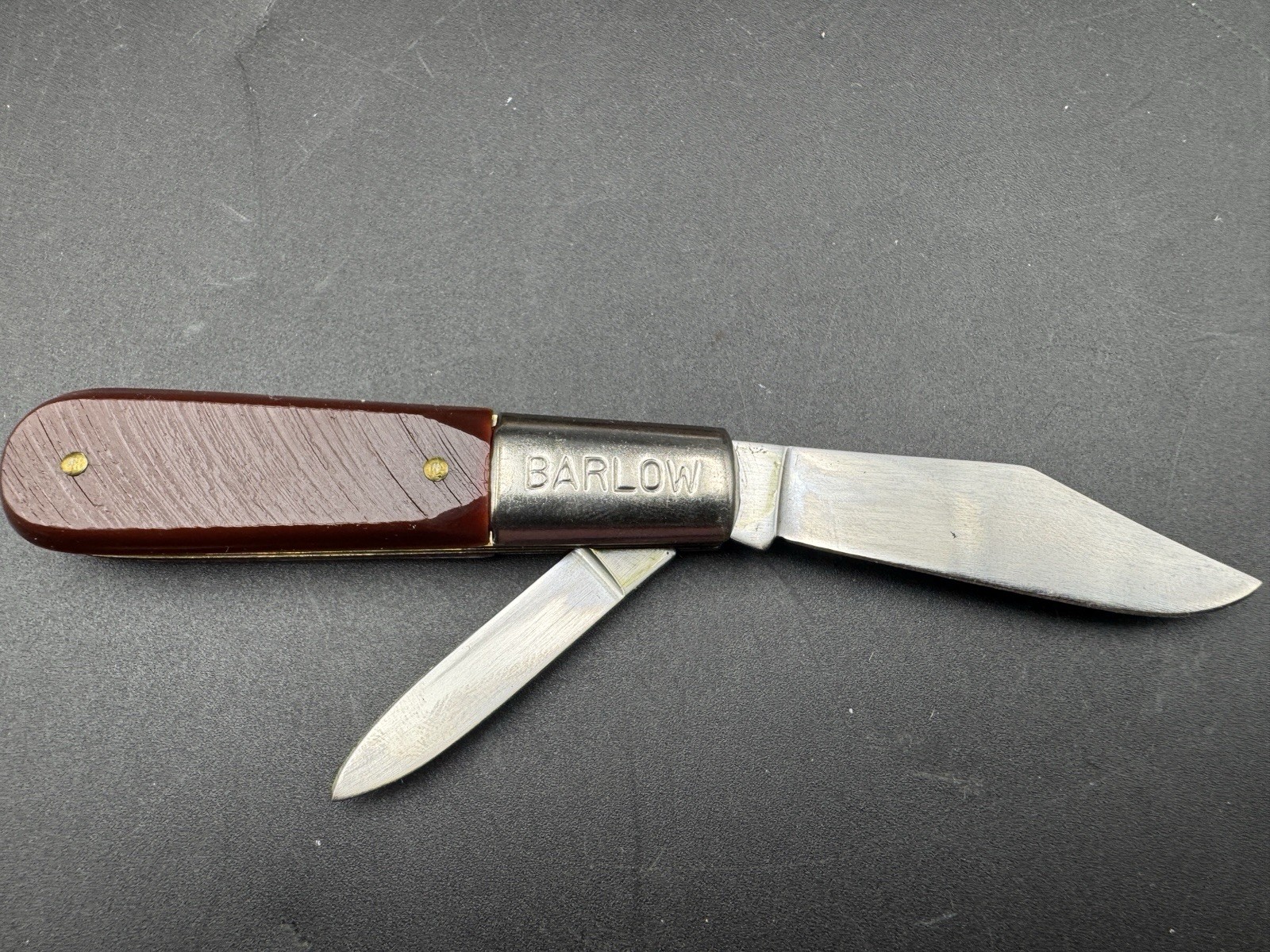 NEW VTG Imperial USA DE Diamond Edge Folding 2 Blade Barlow Pocket Jack Knife
