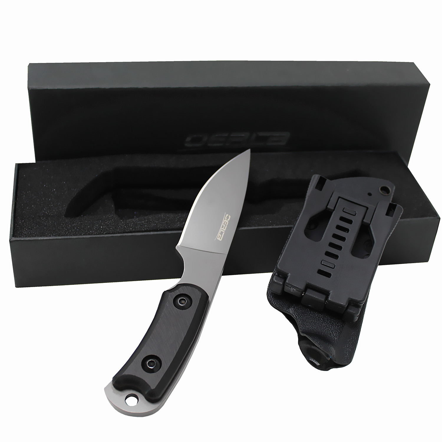 Oerla TAC OLF-1011 Fixed Blade Outdoor Survival Tactical Knife with Kydex Sheath