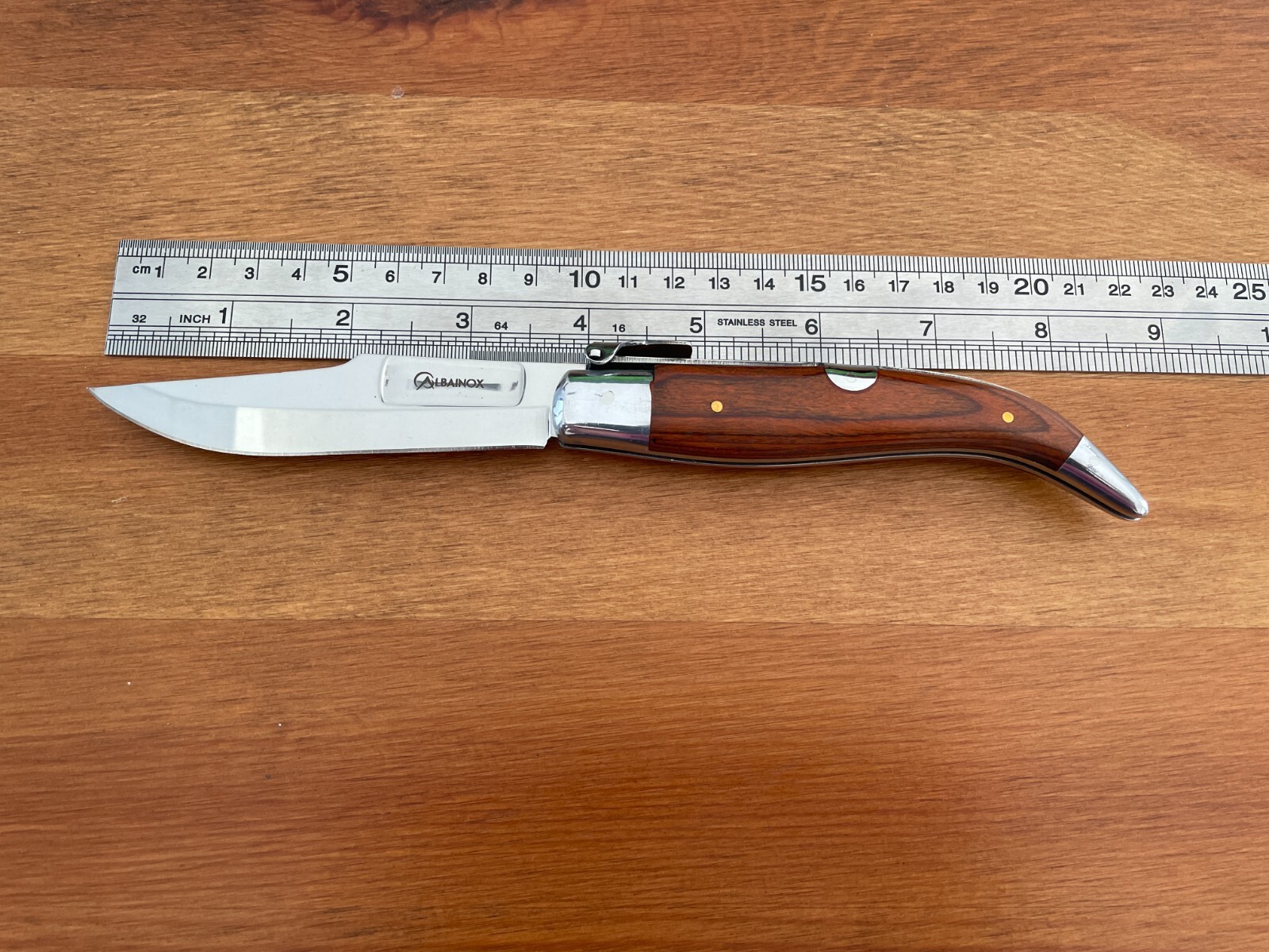3.6” Spanish Navaja Teja Albacete Pocket Knife Red Stamina Scales – USA Seller