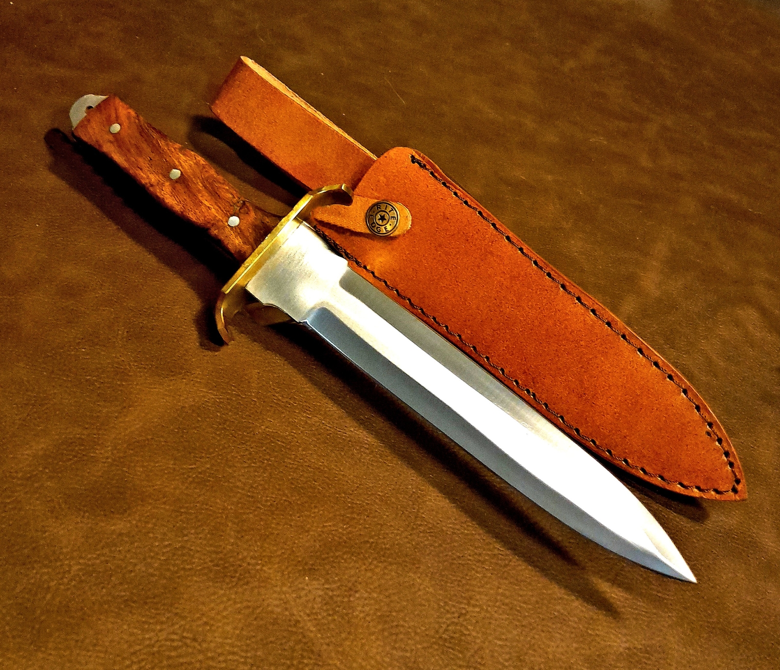 11.5″ Combat Commando Dagger Double Edge Throwing Knife w/Leather Sheath
