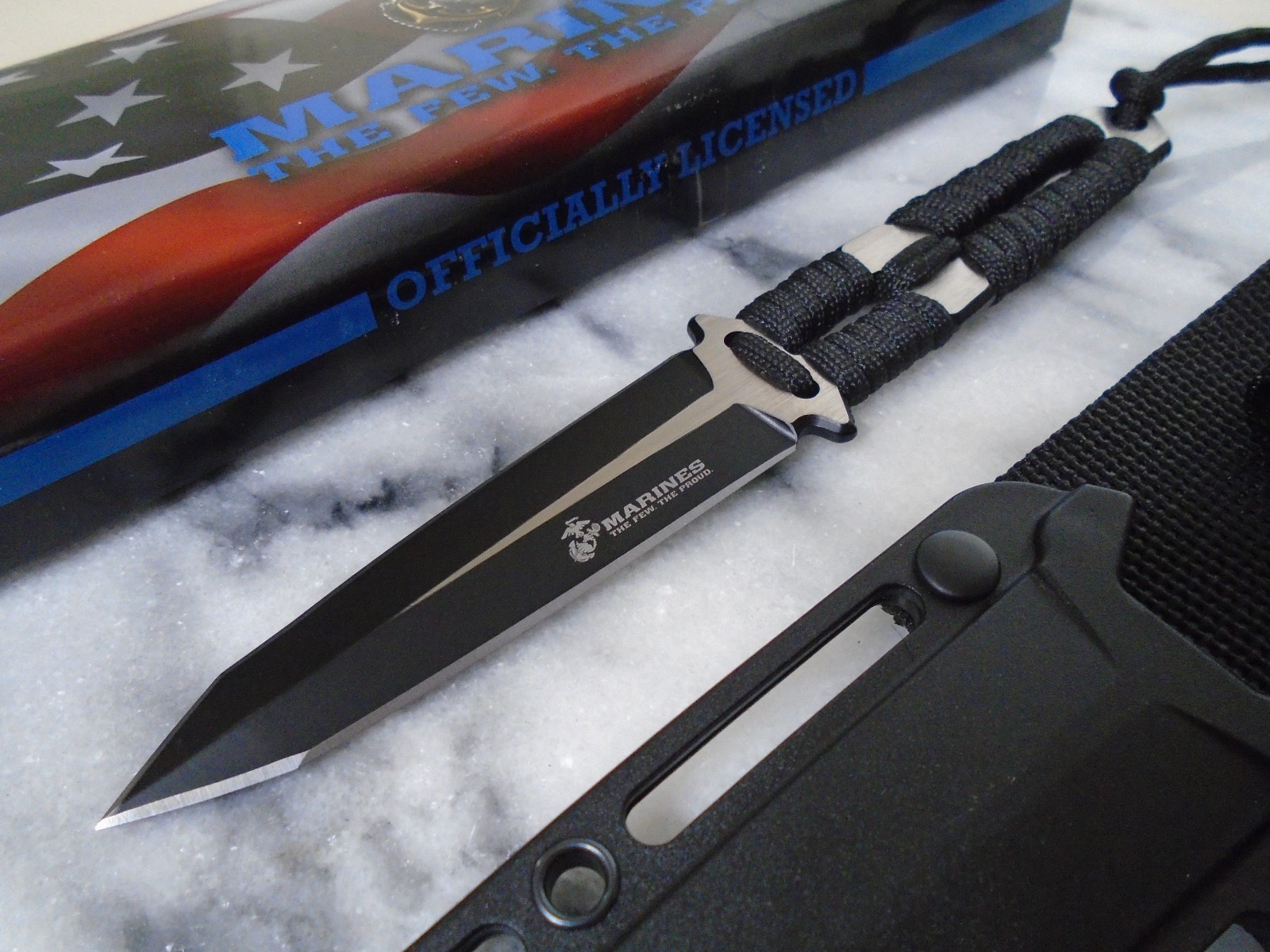 USMC Marines Covert Dual Edge Dagger Knife Full Tang Fixed Blade Shank FIX3012