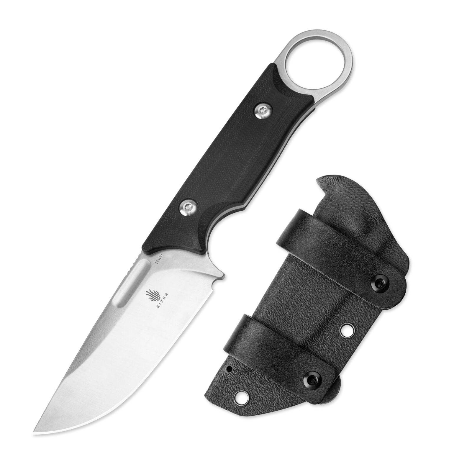 Kizer Cabox Drop Point Fixed Blade Knife G10 Handle 154CM Steel Blade 1048C1