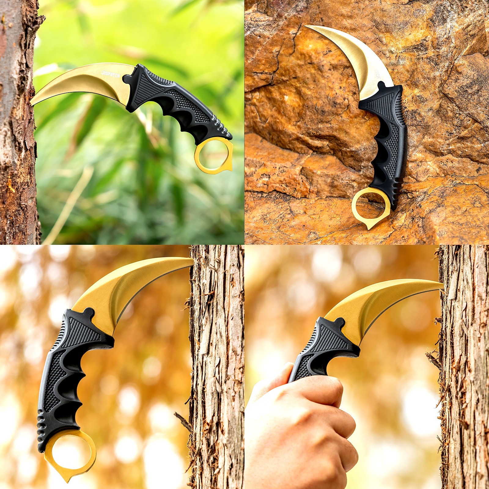 7.5″ Military Combat Tactical Karambit Fixed Blade Neck Knife withSheath Black