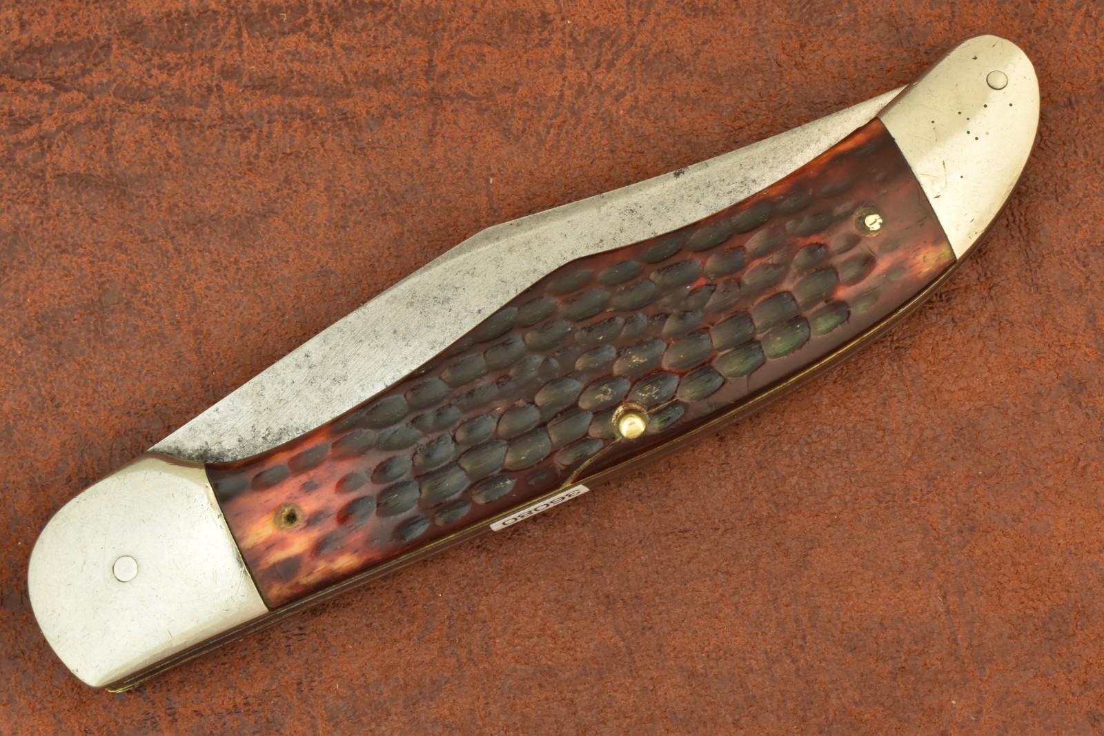 VINTAGE CASE XX 1940-1964 RED BONE JUMBO FOLDING HUNTER KNIFE 6265 SAB (36080)