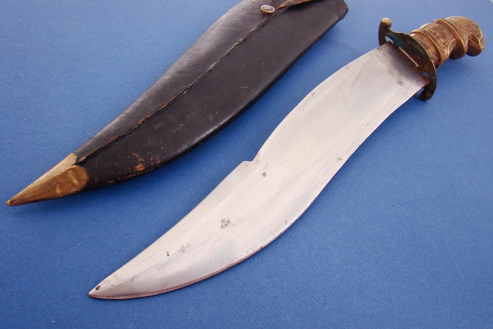 ANTIQUE PUNJAB INDIA MILITARY SIKH WARRIOR FIGHTING COMBAT KNIFE SWORD KNIVES VG